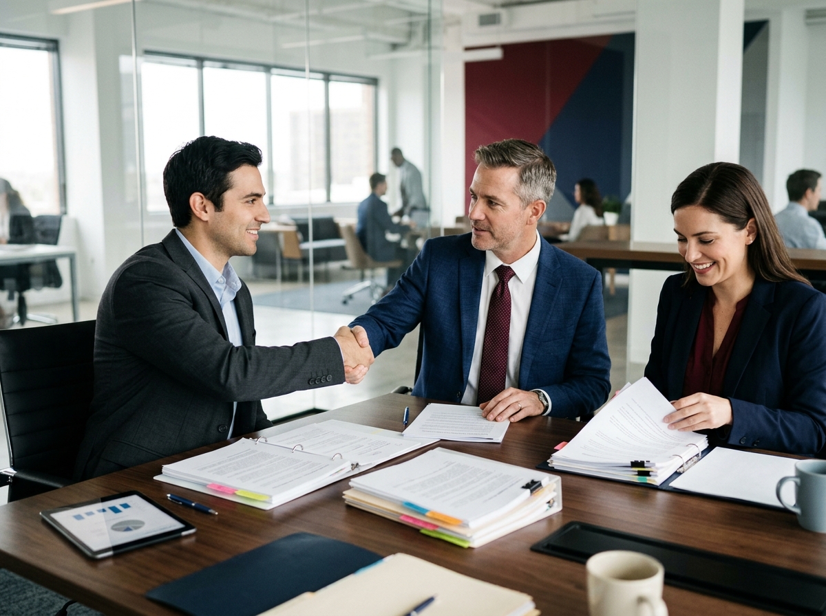 Business consultants reviewing d… 202607061408